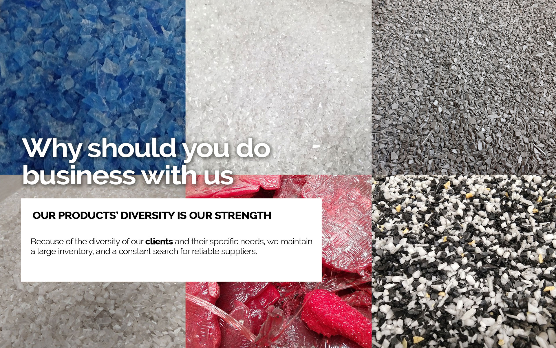 Why should you do business with us - Global Link Recycled Industrial Plastics